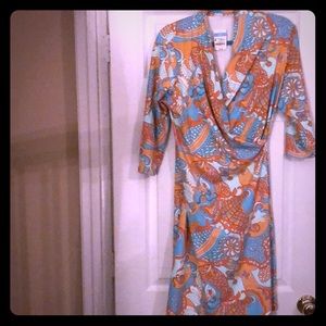 J. McLaughlin Panama Wrap Dress Sz M